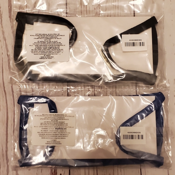 💙Disney Polyester Cloth Face Masks 2pcs Size L - Picture 3 of 3